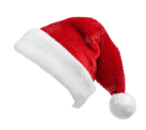 Preview: Red Santa Claus hat isolated on white