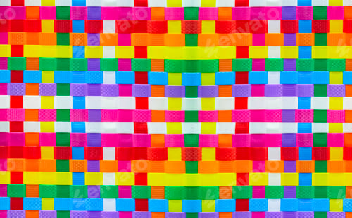 Preview: Colorful weave pattern background of recycled plastic basket
