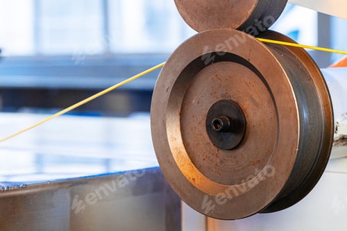 Preview: Close up of cable wire production in cable factory