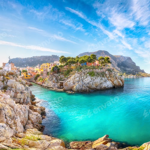 Preview: Superb sunny day over Sant'Elia village.