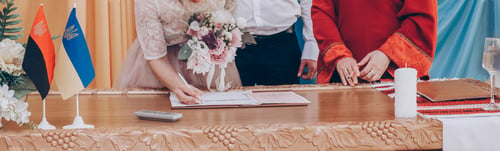 Preview: wedding couple preparing for official wedding ceremony