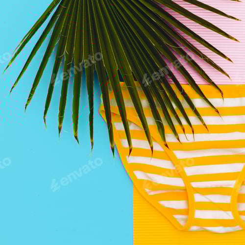 Preview: Striped Swimsuit Beach Minimal set