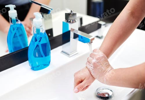 Preview: Daily hands washing in the bathroom