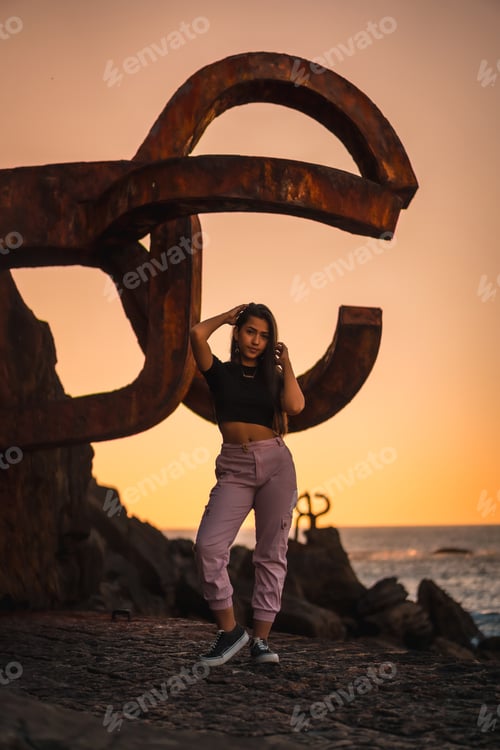 Preview: Perched next to a famous sculpture of Saint Sebatian called Peine del Viento, Spain