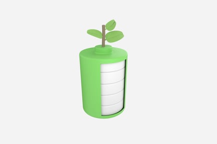 Preview: Carbon Saving Indicator 3D Illustration