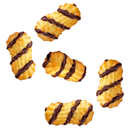Preview: Chocolate covered biscuit isolated on white