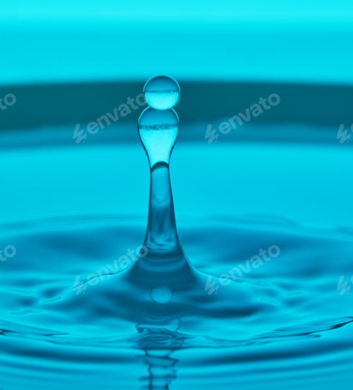 Preview: Abstract background of splash of color water, collision of colored drops, the concept