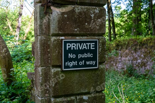 Preview: Private No public right of way sign