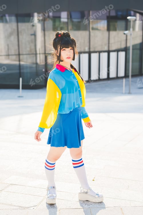 Preview: Young asiatic woman outdoor