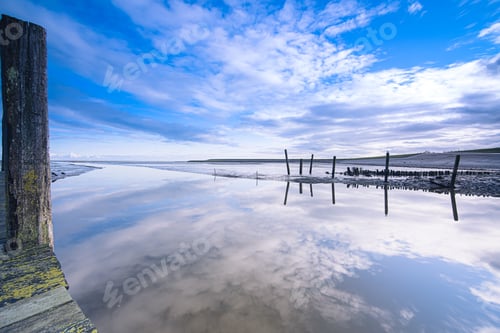 Preview: Old forgotten harbor located near the village of Cocksdorp on Texel, Netherlands