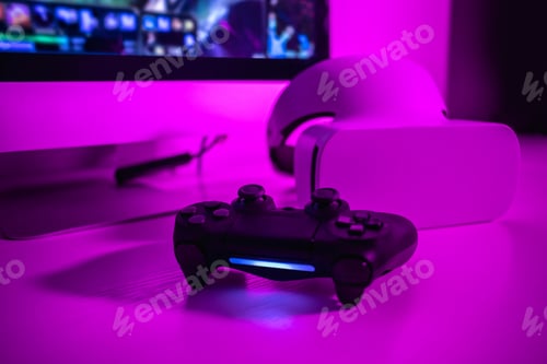 Preview: Controller and VR headset on desk