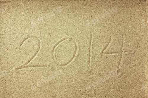 Preview: New Year Message On The Sand Beach
