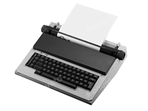Preview: Vintage typewriter isolated