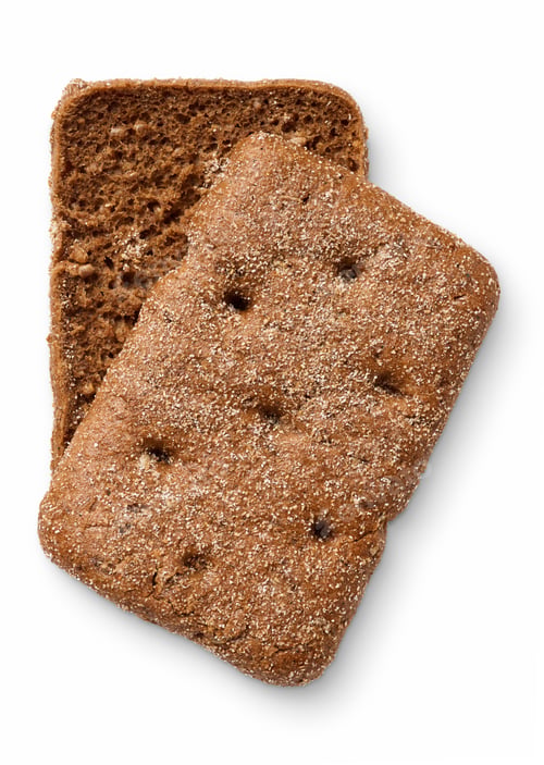 Crispbread Close Up on White Background