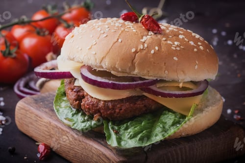 Preview: Home made burger cooking