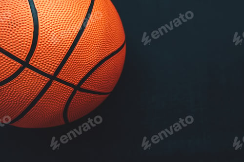 Preview: Basketball on dark background