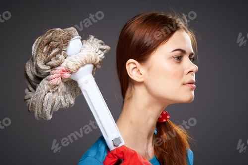 Preview: pretty woman holding emotions in her hand room cleaning routine