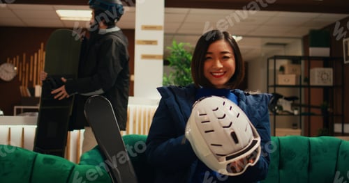 Preview: Woman equipped for winter adventures