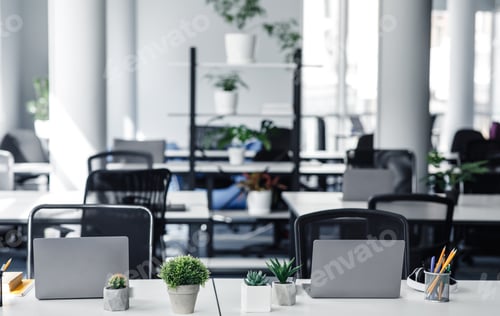 Preview: Coworking eco-office and absence of workers during quarantine