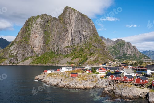Preview: Small fishing village on the Lofoten Islands in Norway