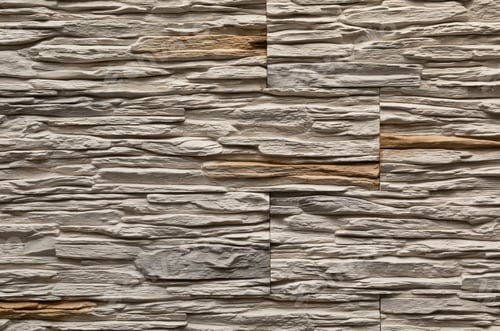 Preview: Close-up of white decorative faux stone wall