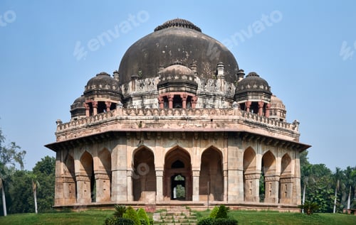 Preview: Muhammad Shah tomb in New Delhi Lodhi Garden, ancient indian building mausoleum of Muhammad Shah