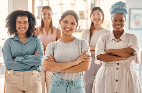 Preview: Women empowerment, business people portrait and diversity, collaboration and motivation, employee e