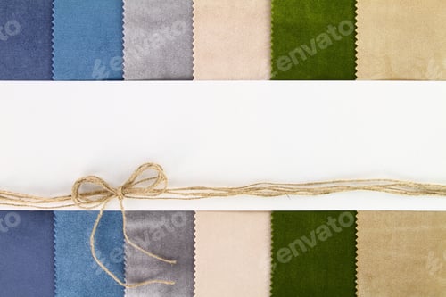 Preview: Empty banner on textile background