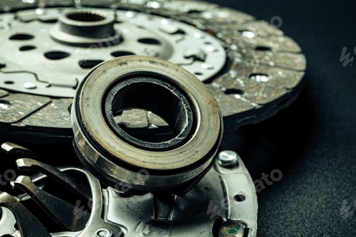 Preview: Car break disc on black background close up