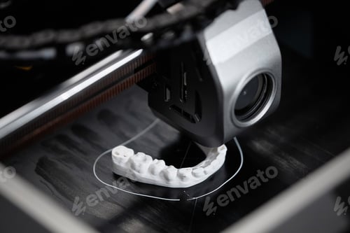Preview: 3D Printer Creating Dental Model