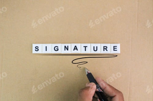 Preview: Signing a Document with Pen and Signature Blocks