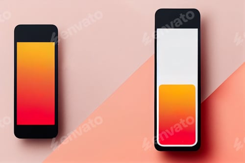 Preview: Cropped view of the mobile phone with a blank screen