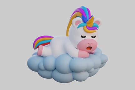 Preview: Sleepy unicorn on cloud