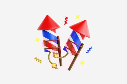 Preview: 3D Fireworks Rockets Pair