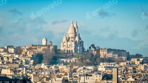 Preview: Basilica of the Sacred Heart of Paris overlooking the stunningly beautiful city in France