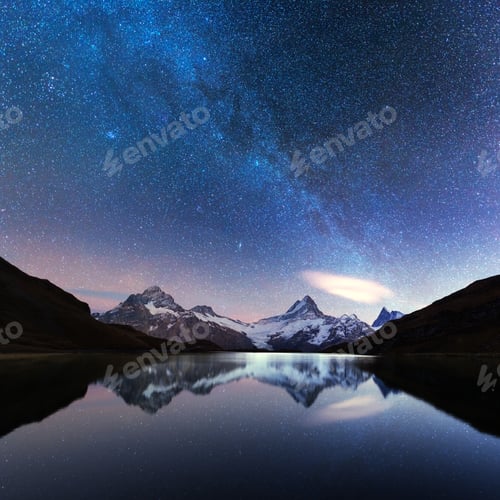 Preview: Incredible night view of Bachalpsee lake