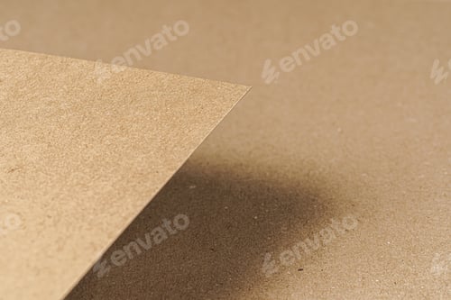 Preview: Brown recycled carton paper sheets close up