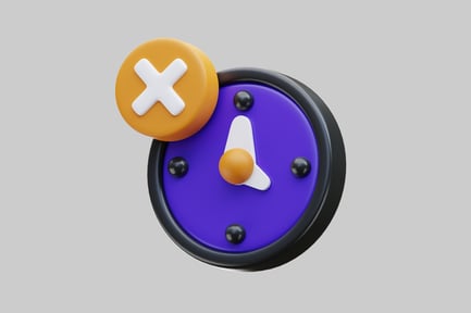 Preview: Abstract circular object with purple center, black border, yellow circle, white X, and black dots.