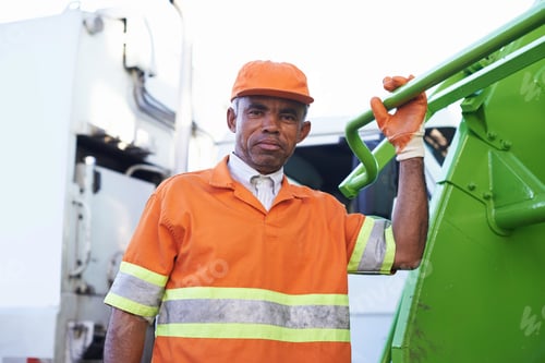 Preview: Hes keeping our streets clean. Cropped shot of a male worker on garbage day.