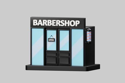 Preview: Barbershop storefront with candy cane