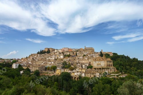 Preview: View of Loreto Aprutino, historic town in Abruzzo, Italy