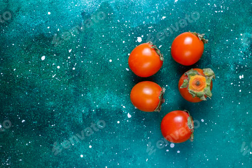 Preview: Fresh organic ripe persimmon fruits.