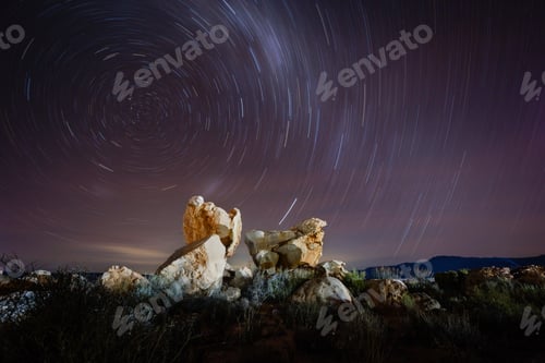 Preview: Rock formations in Night sky