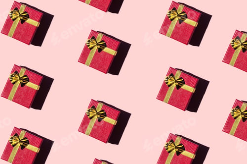 Preview: Seamless pattern of gift boxes