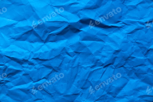 Preview: Blue crumpled paper for background.