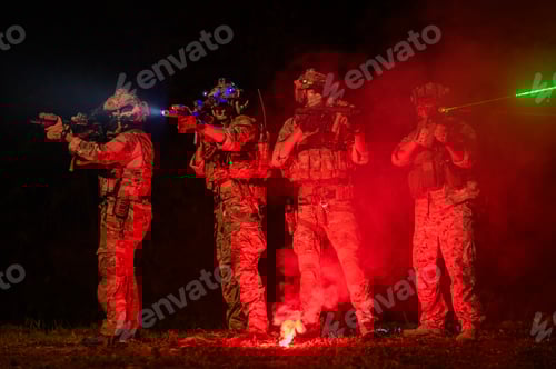 Preview: Soldiers ready to fire during Military Operation at night