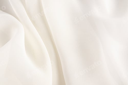 Preview: Chic background texture of silk, chiffon fabric in a delicate creamy color. waves of fabric. drape
