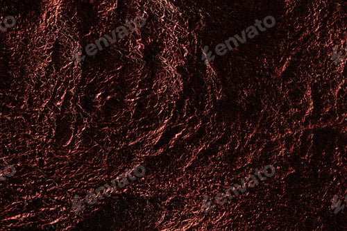 Preview: abstract background of silver textured crumpled foil with red lighting