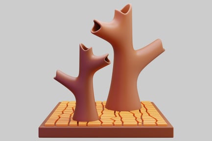 Preview: Stylized 3D Drought And Deforestation