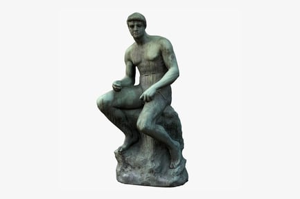 Preview: Bronze Figure Seated on Rock